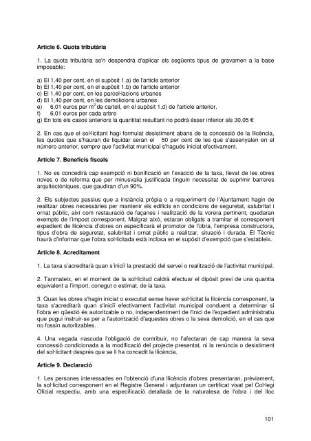 Document de tràmit Llibre Ordenances 2007.pdf - Ajuntament de ...