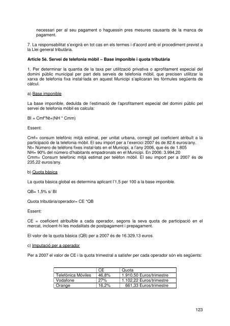 Document de tràmit Llibre Ordenances 2007.pdf - Ajuntament de ...