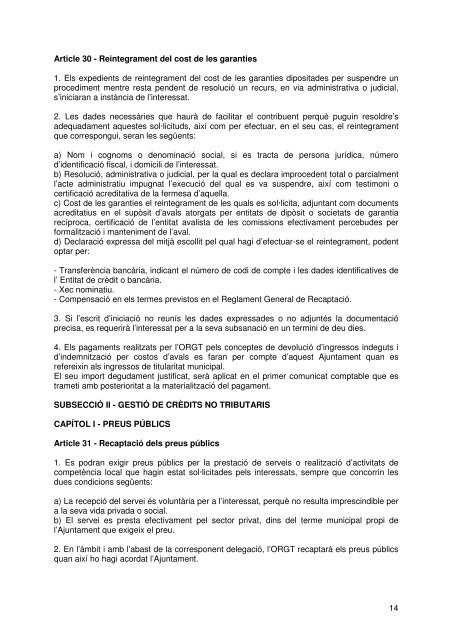 Document de tràmit Llibre Ordenances 2007.pdf - Ajuntament de ...