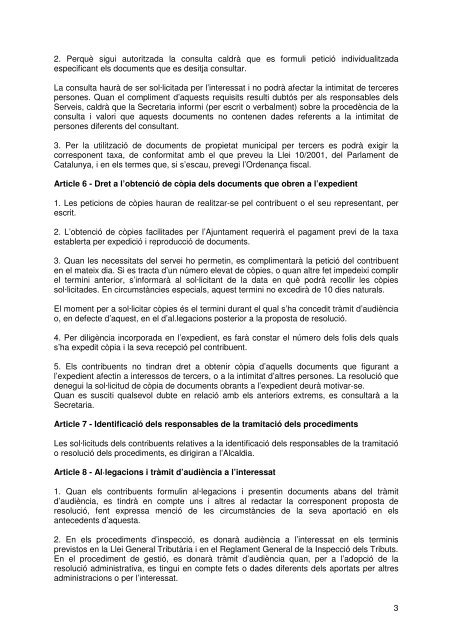 Document de tràmit Llibre Ordenances 2007.pdf - Ajuntament de ...