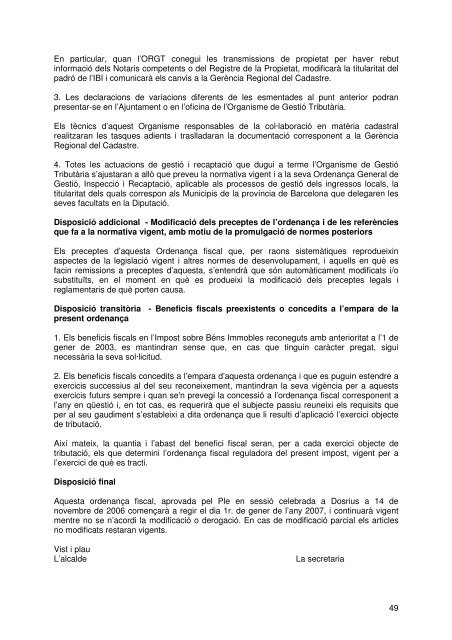 Document de tràmit Llibre Ordenances 2007.pdf - Ajuntament de ...