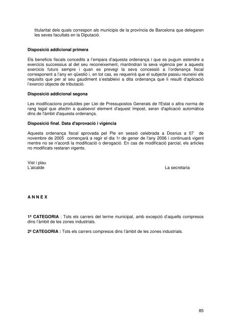 Document de tràmit Llibre Ordenances 2007.pdf - Ajuntament de ...