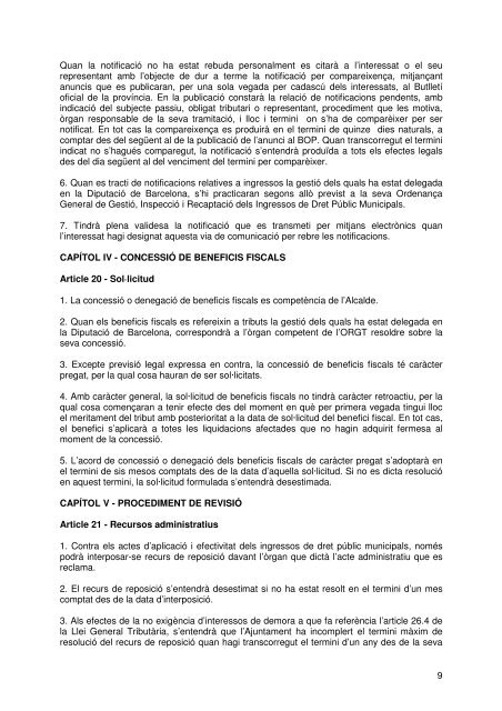 Document de tràmit Llibre Ordenances 2007.pdf - Ajuntament de ...