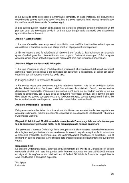 Document de tràmit Llibre Ordenances 2007.pdf - Ajuntament de ...