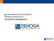 Fachkraft im Gastgewerbe - DEHOGA Gastgewerbe NRW