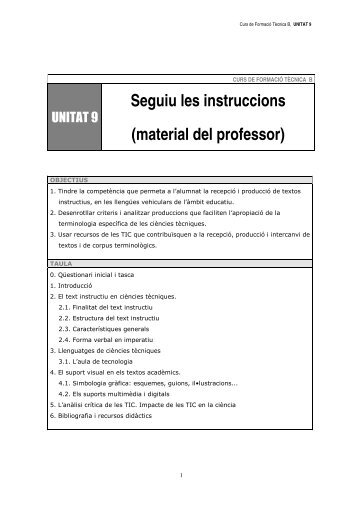 Seguiu les instruccions (material del professor) - 2CASVINBEN