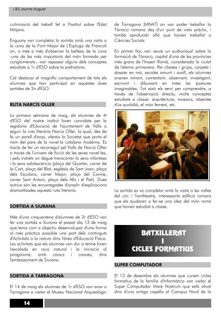 Revista Informa n. 16, juny 2008 - Institut Jaume Huguet