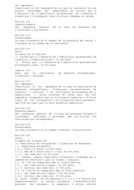 Legislació comuna aplicable Decret183/1981 de 2 de juliol, de ...