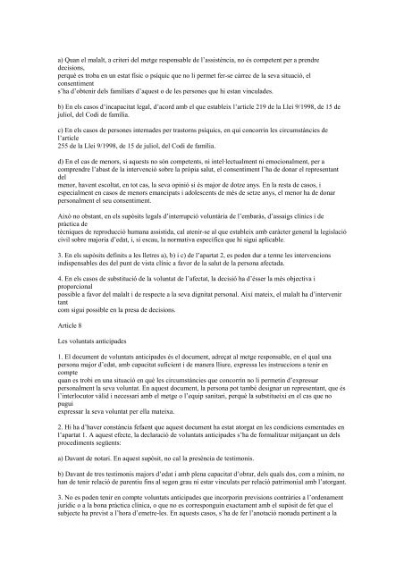 Legislació comuna aplicable Decret183/1981 de 2 de juliol, de ...