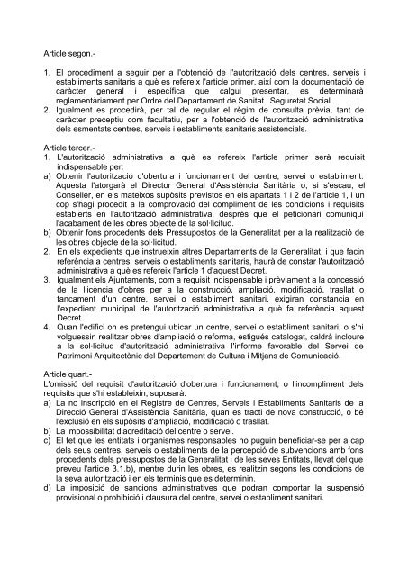 Legislació comuna aplicable Decret183/1981 de 2 de juliol, de ...