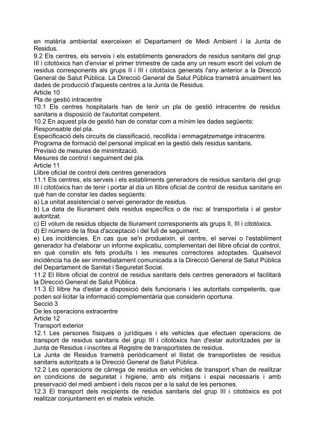 Legislació comuna aplicable Decret183/1981 de 2 de juliol, de ...