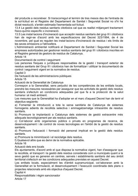 Legislació comuna aplicable Decret183/1981 de 2 de juliol, de ...