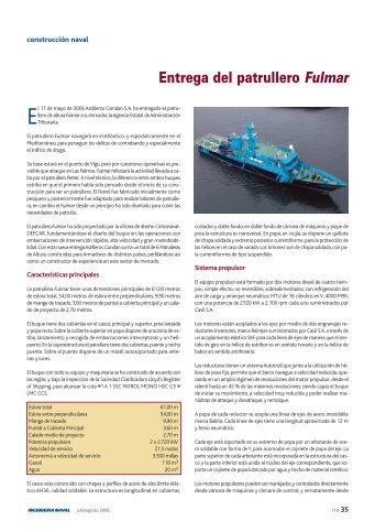 Entrega del patrullero Fulmar - Colegio Oficial de Ingenieros Navales