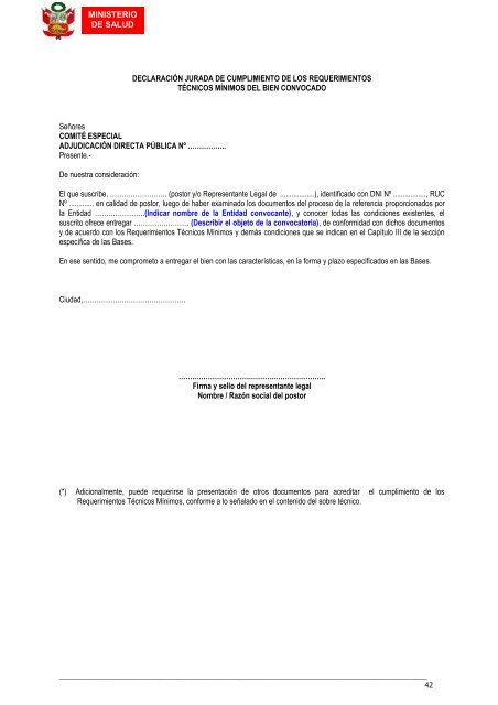 AVISO DE CONVOCATORIA - seace