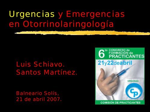 Urgencias y Emergencias en Otorrinolaringología