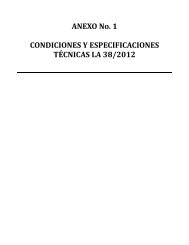 condiciones y especifiaciones tecnicas de licitacion abierta dr