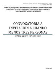 convocatoria a invitación a cuando menos tres personas - PEMEX