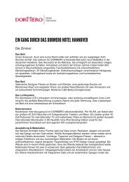 EIN GANG DURCH DAS DORMERO HOTEL ... - DORMERO Hotels