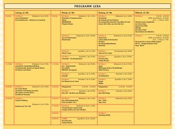 PROGRAMM GERA - Goldener Spatz