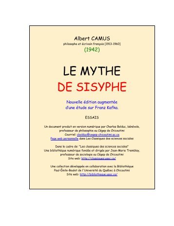 Le mythe de Sisyphe.