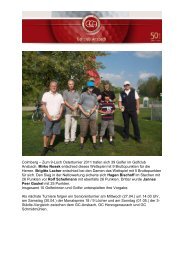 Zum 9-Loch Osterturnier 2011 trafen sich 39 Golfer im Golfclub ...
