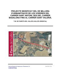 projecte modificat del de millora d'urbanització de les voreres del ...