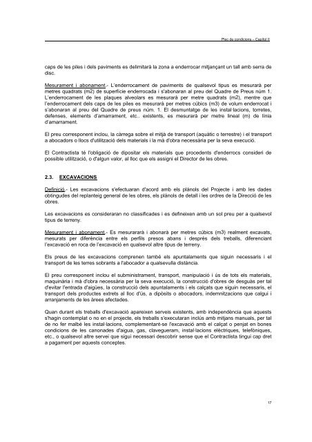 projecte modificat del de millora d'urbanització de les voreres del ...