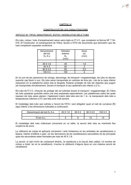 PLEC DE CONDICIONS TÈCNIQUES PARTICULARS