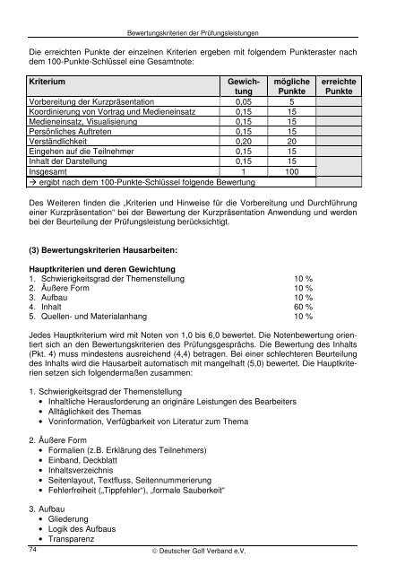 Ausbildung - Golf.de