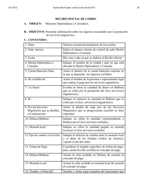 No 27272 Gaceta Oficial Digital, martes 23 de abril de 2013 1