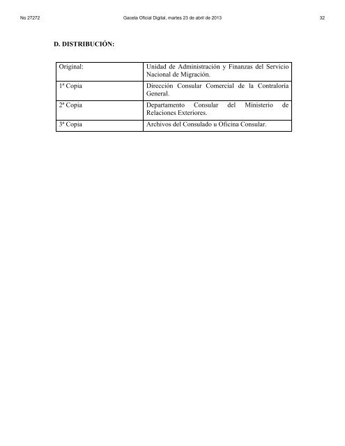 No 27272 Gaceta Oficial Digital, martes 23 de abril de 2013 1