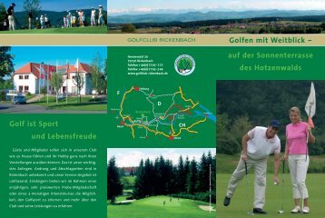 Flyer - Golfclub Rickenbach