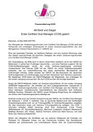 Erste Certified Club Manager (CCM) geehrt - Golfclub Schwanhof
