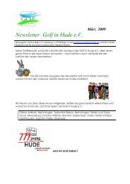 März 2009 Newsletter Golf in Hude eV