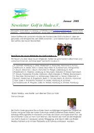 Newsletter Golf in Hude e.V.