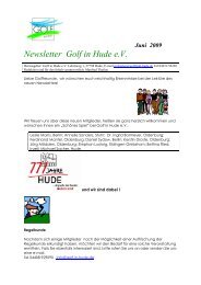 Juni 2009 Newsletter Golf in Hude eV