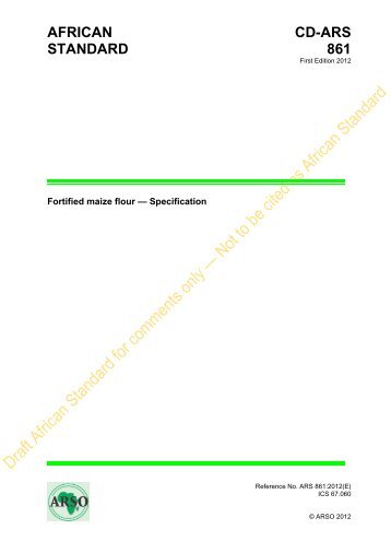 AFRICAN STANDARD CD-ARS 861