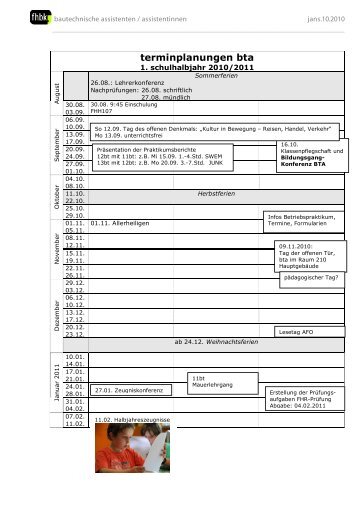 terminplanungen bta