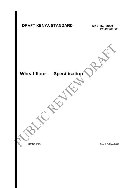 Wheat flour — Specification