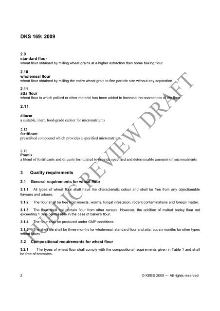 Wheat flour — Specification