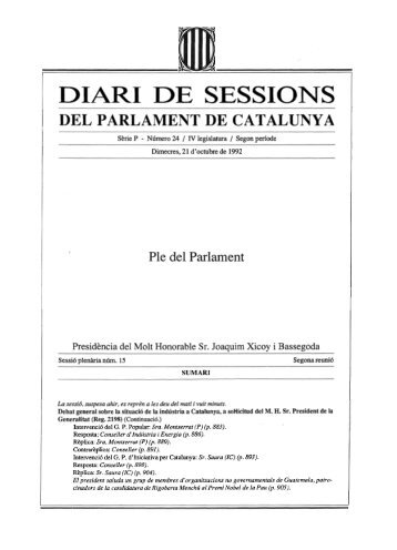 DSPC-P 024/04 - Parlament de Catalunya