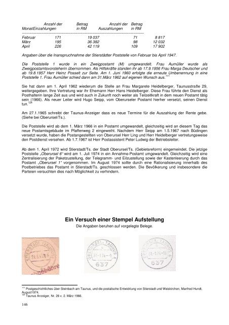 Postgeschichte Oberursel - Verein für Geschichte und Heimatkunde ...