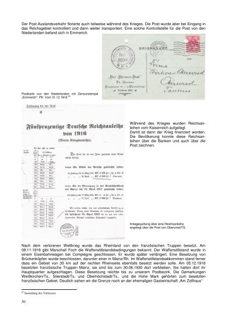 Postgeschichte Oberursel - Verein für Geschichte und Heimatkunde ...