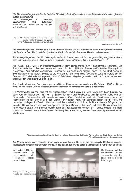 Postgeschichte Oberursel - Verein für Geschichte und Heimatkunde ...