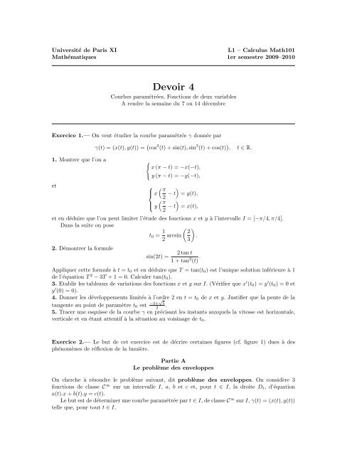 Devoir 4 Avec Corrige