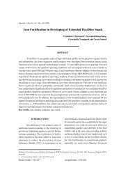 Iron Fortification in Developing of Extruded Thai Rice ... - ThaiScience