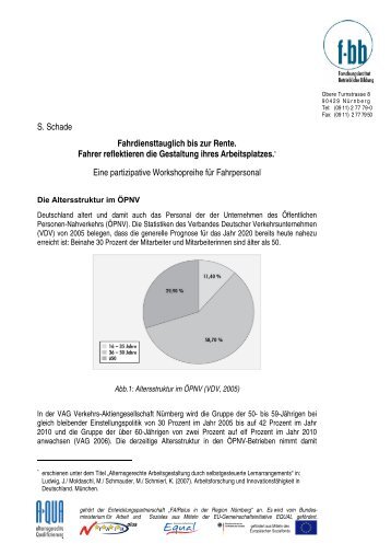 Fahrdiensttauglich bis zur Rente. Fahrer reflektieren die ... - GPI