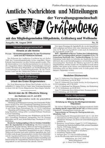 Ausgabe 31 04.08.2010 - Gräfenberg