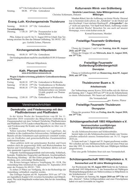 Ausgabe 31 04.08.2010 - Gräfenberg