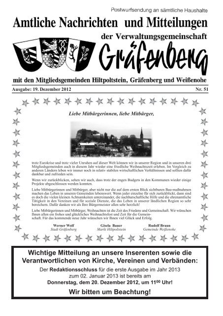 Amtsblatt Ausgabe 51/2012 - Hiltpoltstein